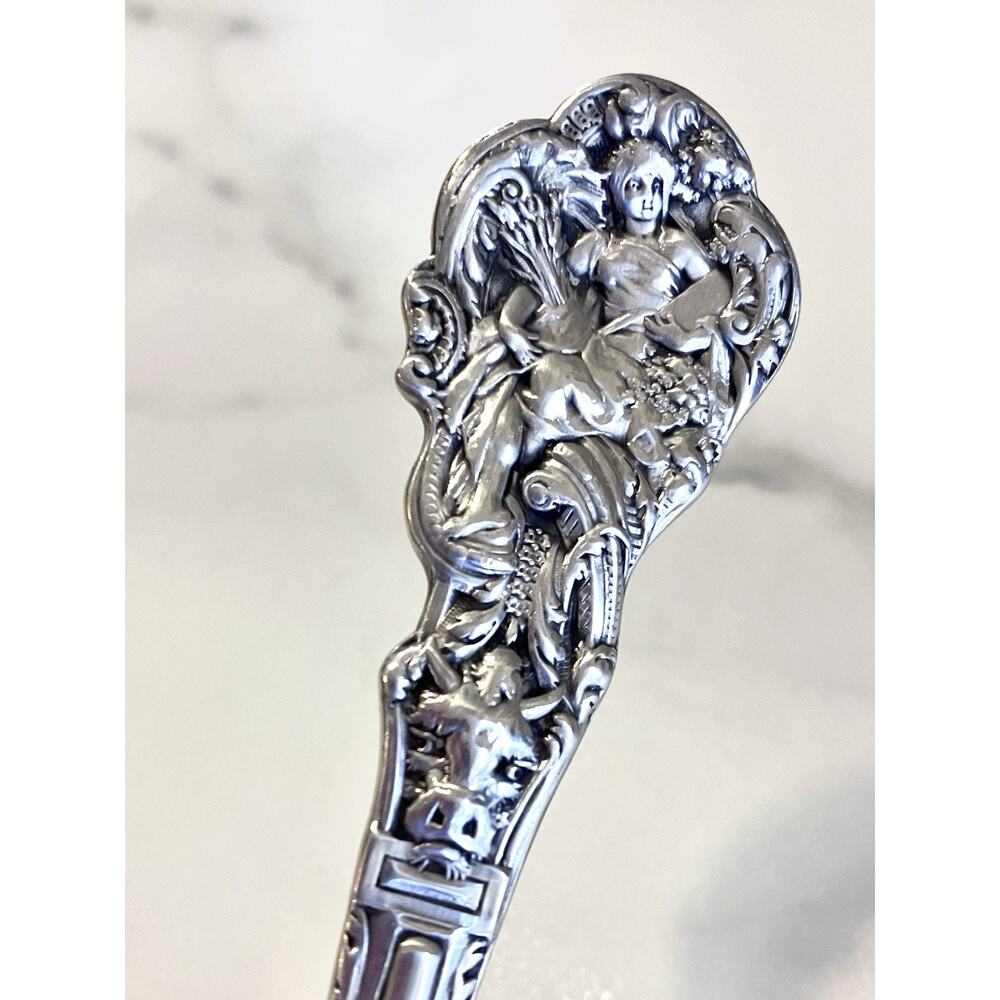 Antique Sterling Silver Gorham Versailles Butter Spreader Knife 7.5 In Relief
